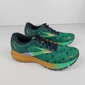 Brooks Ghost 14 Run Lucky Green Shoes Womens Size 8.5 Shamrock 4 Leaf Clover